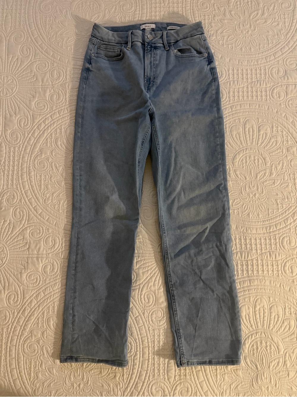 Forever 21 Curved Straight Jeans